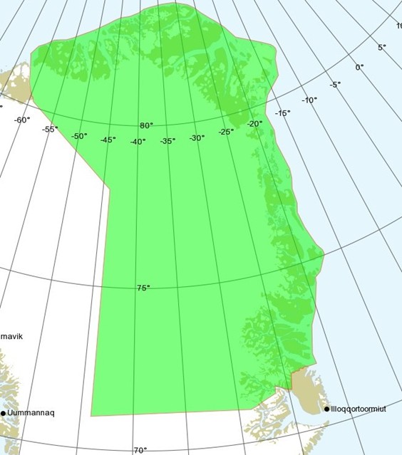 Overview Greenland North-East National Park