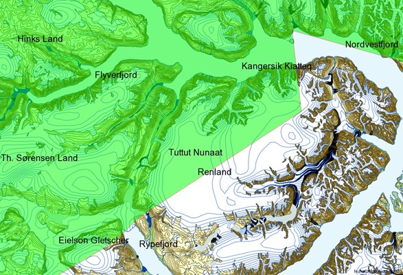 Map 4: Northwest Fjord, Renland and Rypefjord borders
